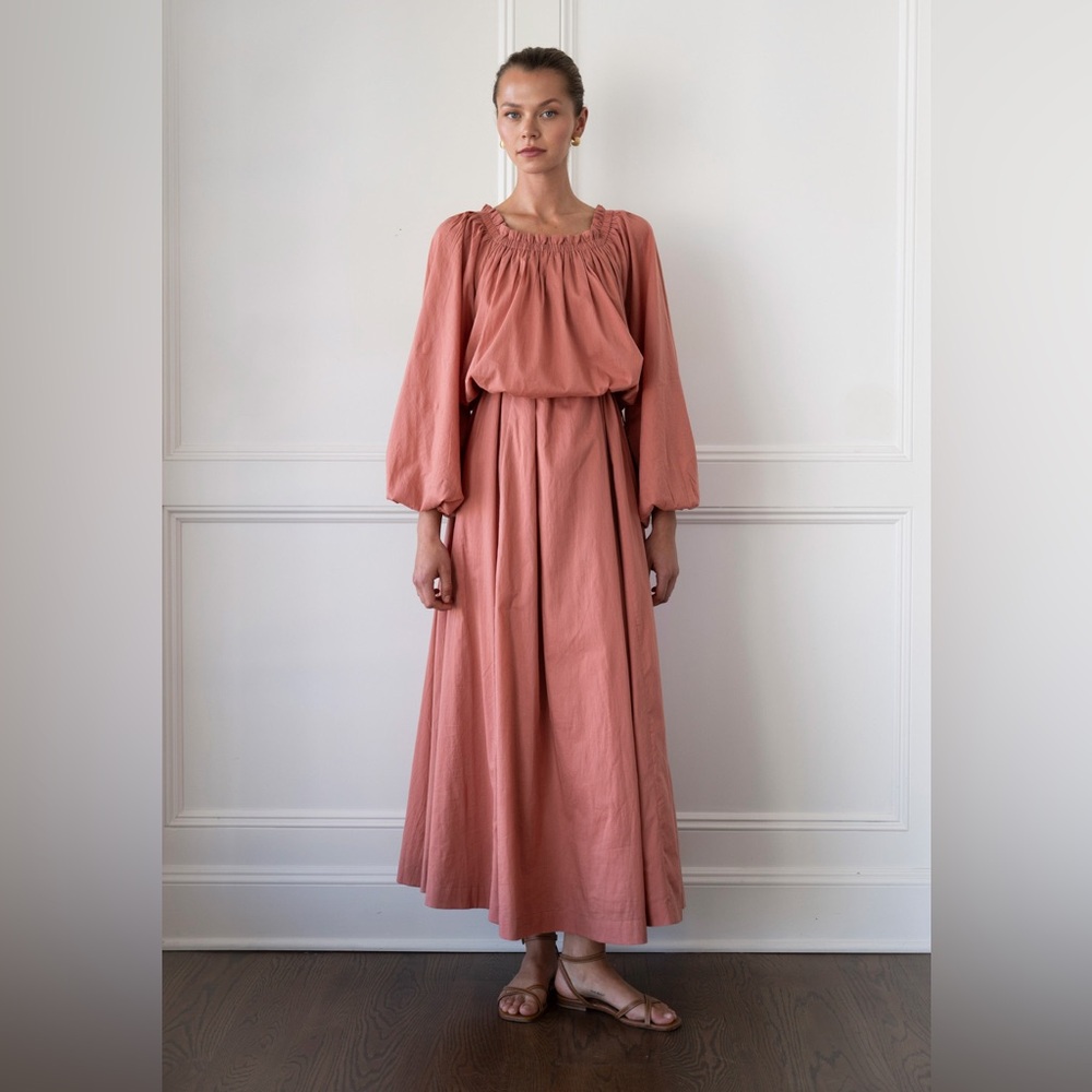 🆕 The Tara Maxi Dress in Dusty Pink XS/S 100% Cotton